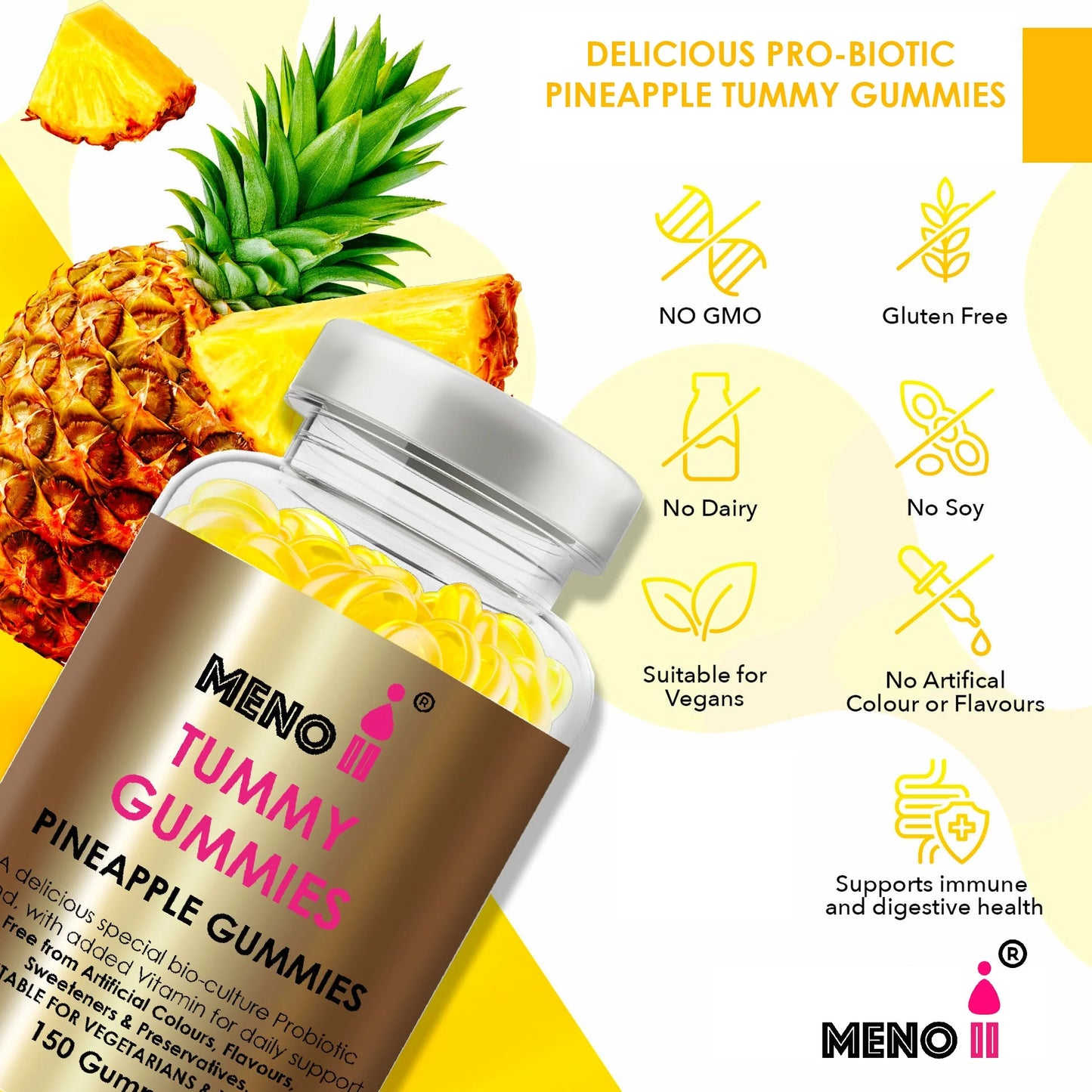 ★ Best Seller ★ Meno® Pro-biotic Tummy Gummies